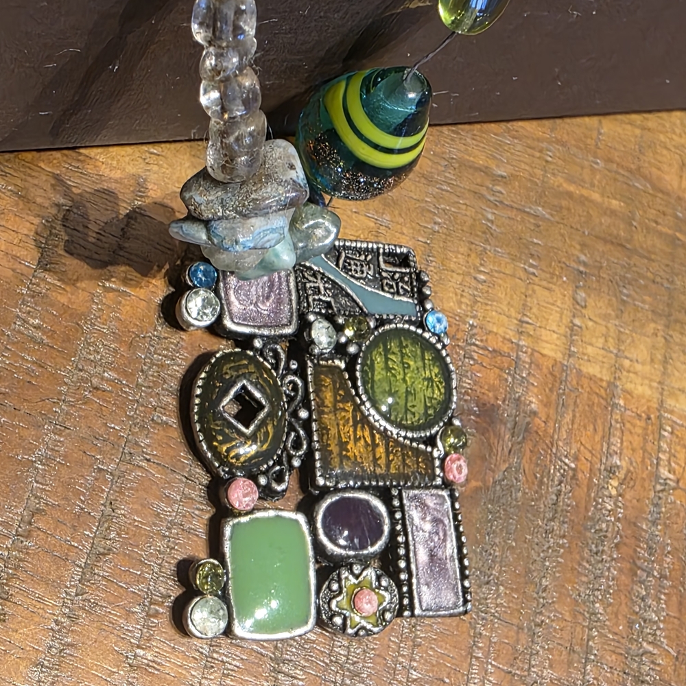 Colorful Geometric Pendant Necklace